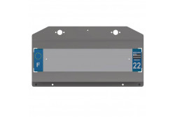 Support plaque immatriculation barre anti encastrement