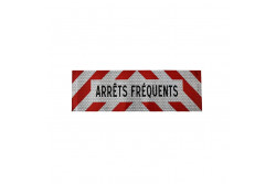 Sticker magnétique  "arrêts fréquents" rétroréfléchissant