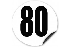 Disque de limitation de vitesse 80 km/h