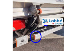 Bouchon gauche barre anti-encastrement aluminium Dhollandia