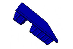 Bouchon plastique ridelle gauche et droite, vu de biais.