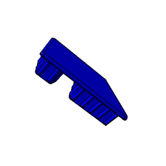 Bouchon plastique ridelle gauche et droite, vu de biais.