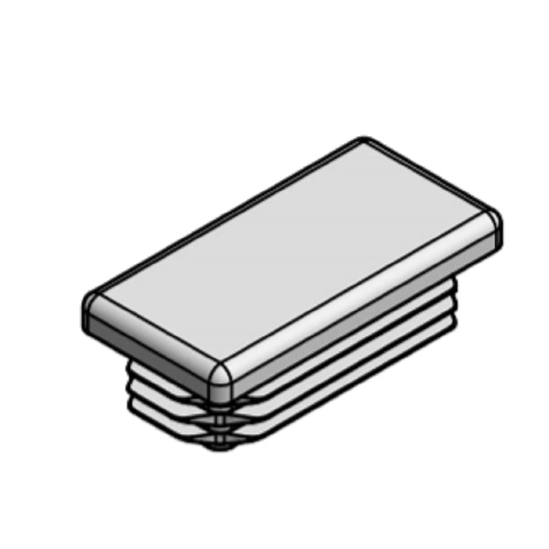 Bouchon tube 70x40mm, vu de biais.