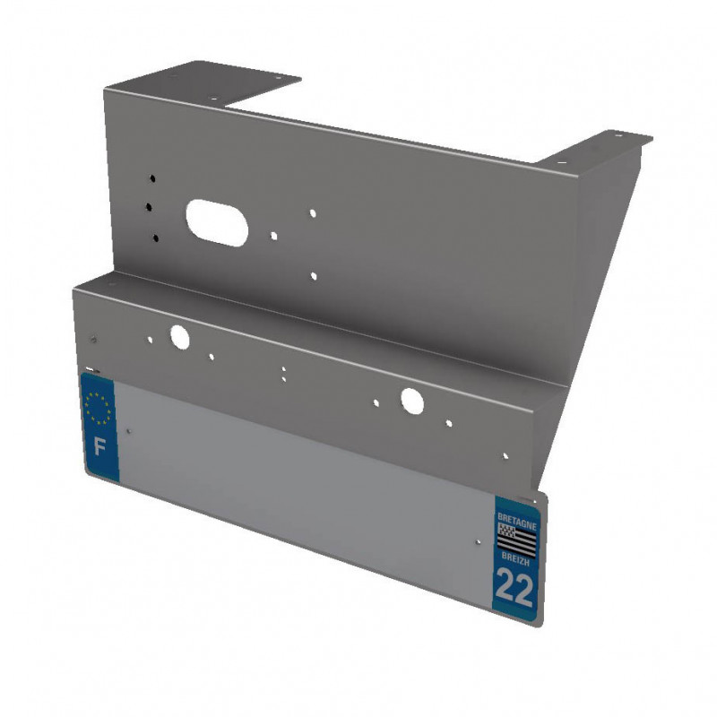 Support plaque immatriculation feu