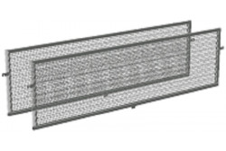 Jeu rehausses latérales grillagées rectangulaire acier 3200mm