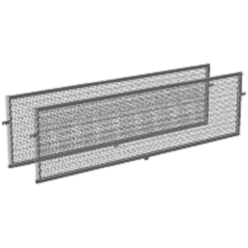 Jeu rehausses latérales grillagées rectangulaire acier 3200mm