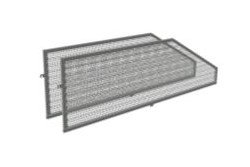 Jeu rehausses latérales grillagées acier 3200mm pan coupé à 30%