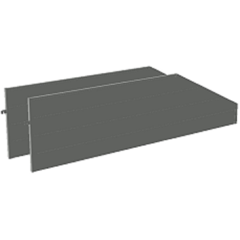 Jeu réhausses latérales pleines alu  3200mm pan coupé à 30%