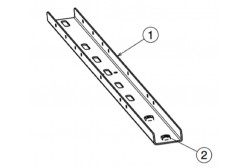 Montant porte échelle de hauteur 2 m, schéma.