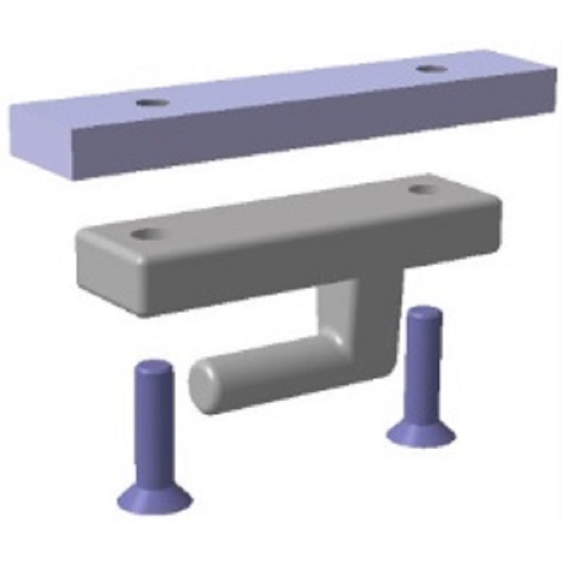 Gond de benne, vu avec détails de la pièce.