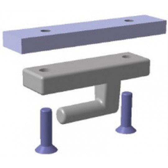 Gond de benne, vu avec détails de la pièce.