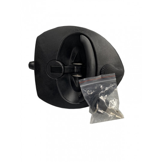 Poignée de coffre benne, vue de face.