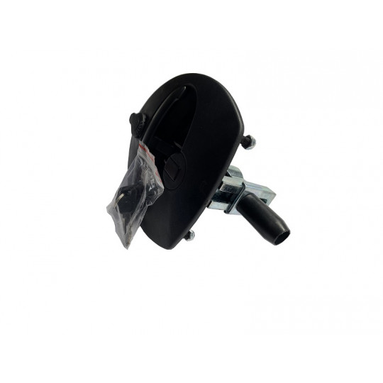 Poignée de coffre benne, vue en contrebas.