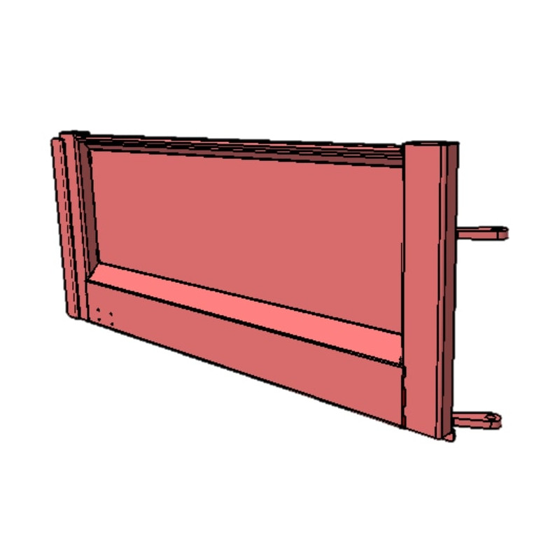 Porte gauche assemblée Kerock II, vue de biais.