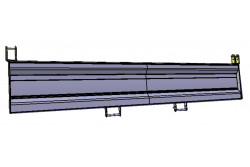 Ridelle arrière H350 Kerock II, vue en longueur.