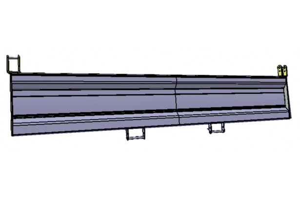 Ridelle arrière H350 Kerock II, vue en longueur.