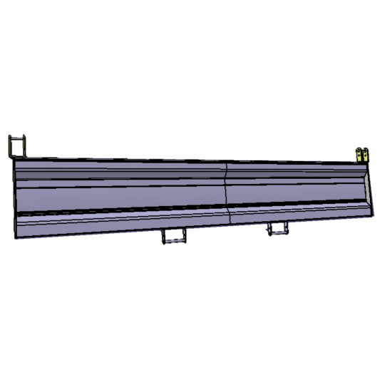 Ridelle arrière H450 Kerock II, vue en longueur.