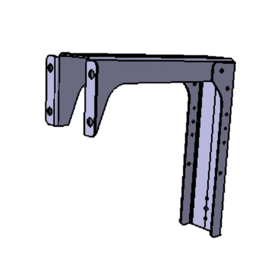 Jeu de 2 supports pare cycliste X290 Kerock II, vu de biais. Jeu de 2 supports pare cycliste X290 Kerock II, vu de biais.