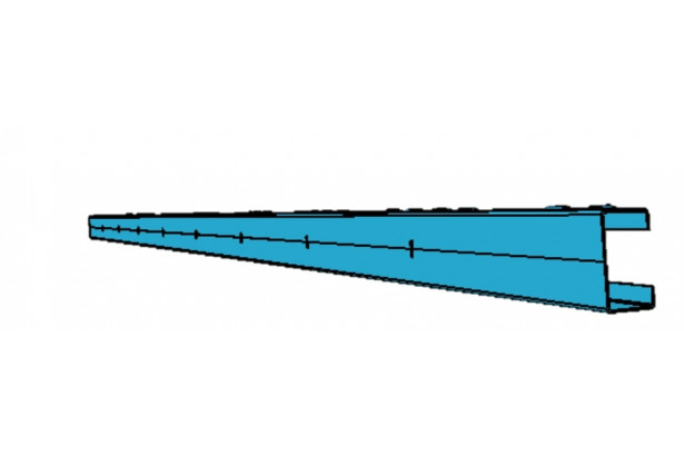 Barre pare cycliste Kerock II, vue extérieure de biais.