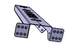 Jeu de 2 supports d'aile Kerock II, vu de face.