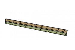 Charnière piano assemblée