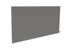 Plinthe galvanisée 2450x1232x2