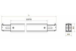 Barre, poutre d'arrimage pour rails universels télescopique en aluminium
