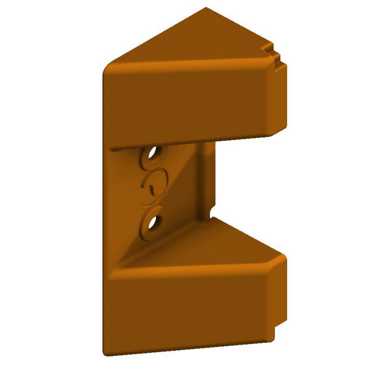 Embout finition allégé ABS orange