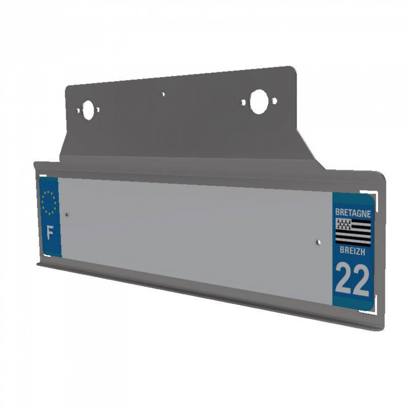 Support plaque immatriculation hayon repliable DHOLLANDIA