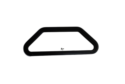 Baie fixe sur cadre noir trapezoidale