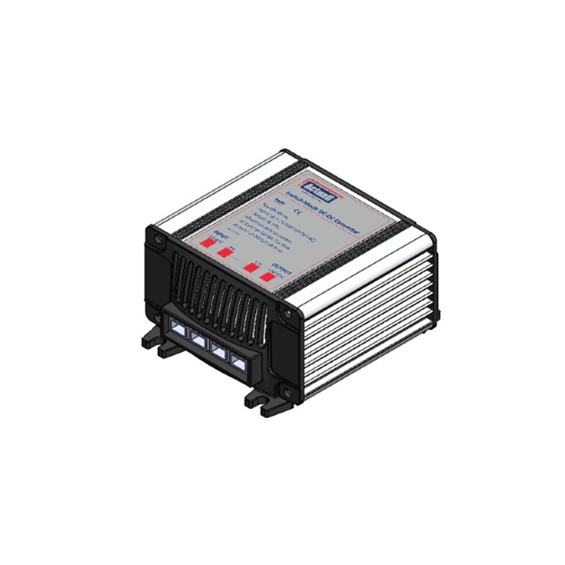 Transformateur électrique convertissant 12 ou 24V en 32V pour alimenter le rideau électrique de caisse de fourgon Labbé Gruau