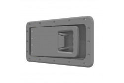 Fermeture encastrée grise (cuvette + poignée + barillet)